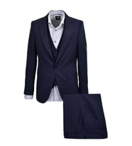 Erkek Hasır Silim Fit Takım Elbise BGL-ST03496 (Lacivert)