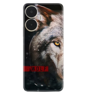 Realme C55 Kılıf Silikon Desen Özel Seri Wolf Eyes 1758
