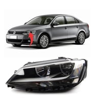 Vw Jetta Sol Ön Far Siyah 2011-2017 5C7941005A