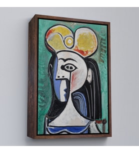 Çerçeveli Pablo Picasso - Jaqueline Roque Portre Tablosu (Siyah)