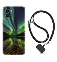Vivo Y15S Y32 Y33S Y51 Y53S Kılıf Boyun Askılı Silikon Kuzey Işıkları 1327
