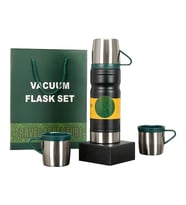 Sunup SN-22234 Paslanmaz Çelik Vakumlu Termos 680 Ml 12 Saat Sıcak 24 Saat Soğuk Termos Seti