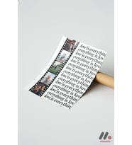 Kişiye Özel Film Şeridi Love Posteri, Çerçevesiz Yüksek Kalite Duvar Afişi