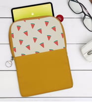 BK Gift Karpuz Tasarımlı Taşınabilir Koruyucu Tablet Kılıfı & Organizer Çanta - Sarı-1