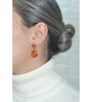 Kadir Jewellery 22 Ayar Altın Kaplama Kadın Taşlı Küpe -El İşçiliği Ve Hipoalerjenik Küpe (Renksiz)