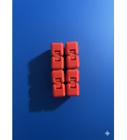 Anti-Stres Sonsuz Küp - Zihin Rahatlatıcı Fidget Cube (Kırmızı)