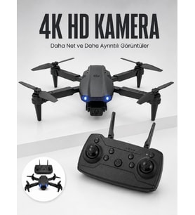 E99 Pro 4K HD Kameralı Katlanabilir Drone APP Kontrollü Uzaktan Kumandalı Mini Drone