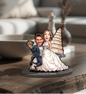 Sevgililer Gününe Özel Aile Tasarımlı Karikatür Biblo (7)