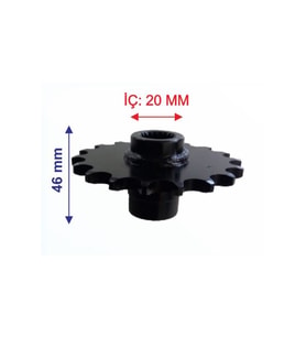 Atv Ön Dişli 520-18T İç 20Xuzunluk 46Xm Öm