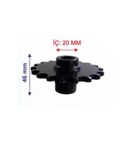 Atv Ön Dişli 520-18T İç 20Xuzunluk 46Xm Öm