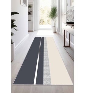 Antrasit Silver Kaymaz Modern Kesme Rulo Yolluk Halı VH010