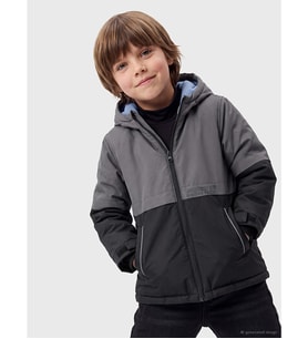 LCW Kids Siyah Kapüşonlu Erkek Çocuk Kayak Montu