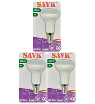(3 Adet) Şavk 6W (37W) Beyaz Işık (6500K) E14 Duylu (İnce Duy) Led R50 Ampul