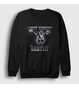 Presmono Unisex Siyah Light Weight Baby Gym Spor Ronnie Coleman Sweatshirt 360191tt