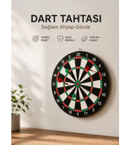 Northcity Ev Ofis İçin 17 inç Sağlam Ahşap Dart Tahtası - Kapsamlı 4'lü Set ile Eğlence