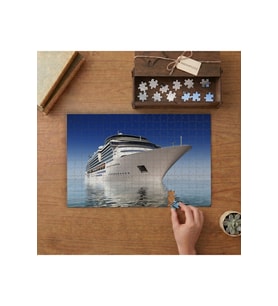 Yolcu Gemisi Tasarımı 240 parça Ahşap Puzzle Ahşap Kutuda MP00915