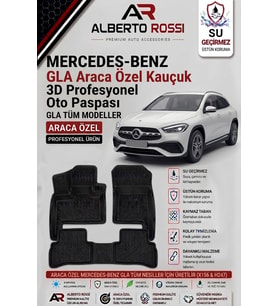 MERCEDES GLA 2020 - 2026 Araca Özel Kauçuk 3D Profesyonel Oto Paspası