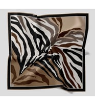 Levidor Kristal Eşarp Zebra Desen Siyah Kahve