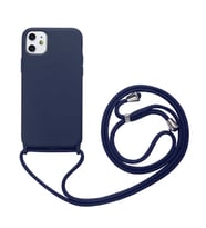 Apple iPhone 11 Kılıf Zore Ropi İpli Silikon Kılıf (Lacivert)