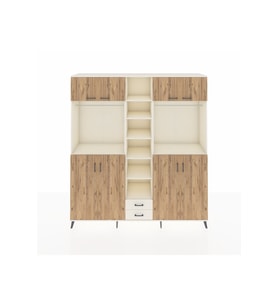 Hyperion Dolap 14 Raflı 2 Çekmeceli 2 Askılı 220x44x243 Aytaşı-Çam/Aytaşı