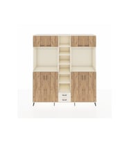 Hyperion Dolap 14 Raflı 2 Çekmeceli 2 Askılı 220x44x243 Aytaşı-Çam/Aytaşı