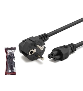 Hadron HDX5517 1mm 500w 1.2mt Yonca Güç Kablosu - Siyah