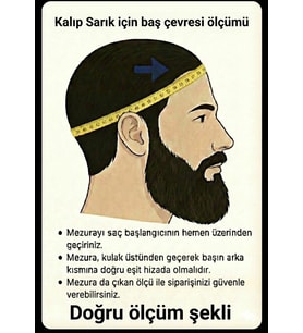 Fileli Sarık – Siyah Kumaş – Siyah Takke – Düz Sarım – Fileli – 5 Metre