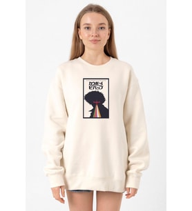 See You In Space Cowboys Minimalist Anime Poster Ekru Kadın 2ip Sweatshirt