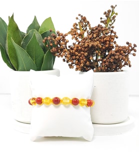 KIRMIZI JASPER SİTİRN ÖRME BİLEKLİK 8MM