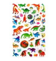 Sticker Kabartmalı Stiker Defter, Planlayıcı Etiket (lxk-006) - 22X14 cm - Renkli Vahşi Dinazorlar