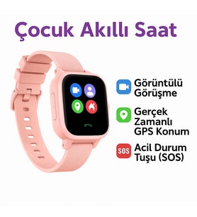 Sim Kartlı GPS'Lİ Kameralı Görüntülü Görüşmeli Çocuk Güvenliği İçin Akıllı Saat