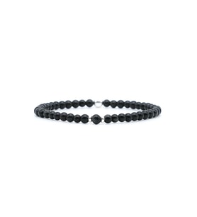 A+ KALİTE  4 mm Obsidyen Doğal Taş Bileklik > Handcrafted