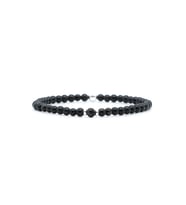 A+ KALİTE  4 mm Obsidyen Doğal Taş Bileklik > Handcrafted