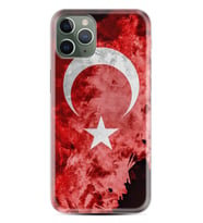 Apple iPhone 11 12 13 14 Pro Max Kılıf Desemli Silikon Şanlı Türk Bayrağı 1315
