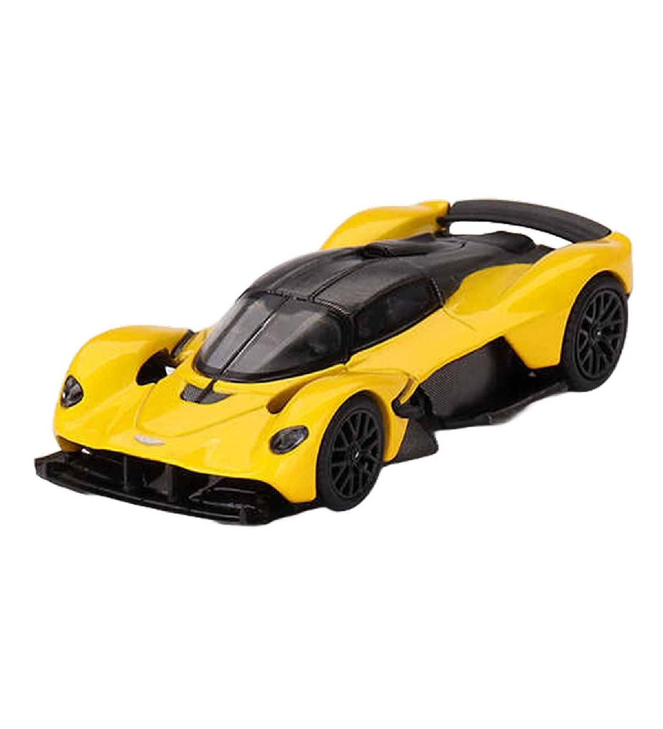 1:64 Diecast Aston Martin Valkyrie Sunburst Yellow Mini GT Model Araba