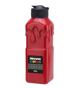 Nova Color Akrilik Boya 180Gr Kırmızı - 3 adet