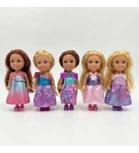 5'li Mini Bebek Seti Taşınabilir Evcilik Bebekleri 3+ Yaş 5 Parça Eğitici Minik Bebek