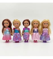 5'li Mini Bebek Seti Taşınabilir Evcilik Bebekleri 3+ Yaş 5 Parça Eğitici Minik Bebek