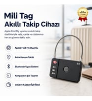 Mili Tag Valiz Takip Cihazlı GPS Apple Find My Çocuk Valiz Akıllı Konum Takip Cihazı (Apple Uyumlu)