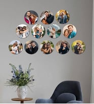 Kişiye Özel 12 Fotoğraflı Yuvarlak Mdf Tablo