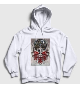 Presmono Unisex Beyaz The Link Gojira Kapüşonlu Sweatshirt 53513tt