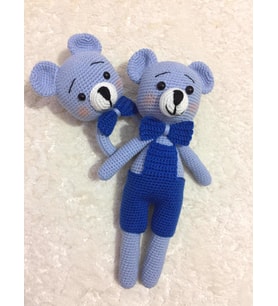 Ayıcık Bebek Seti Amigurumi Organik Oyuncak