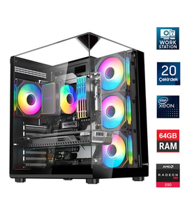 Turbox Xeon E5 2650 v3 Server İşlemcili 20 Çekirdek 64GB DDR4 1TB NVMe RX550 Workstation Oem Paket