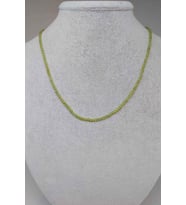 Peridot (ZEBERCET) Taşı 2mm Kolye (SABİT KLİPSLİ)