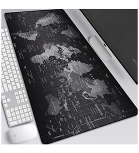 Dünya Haritalı 90x40 Cm Mouse Pad, Dünya Desenli Mouse Pad