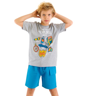 Explorer Erkek Çocuk T-shirt Şort Takım (Çok Renkli)