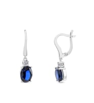 1.55 Karat Safir Pırlanta Küpe