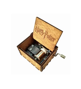 Nostaljik Harry Potter Kurmalı Ahşap Müzik Kutusu