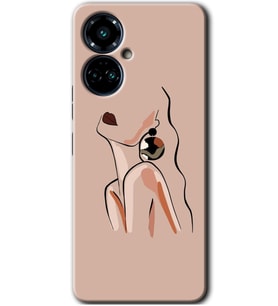 Tecno Camon 19 Pro Kılıf HD Desen Baskılı Kılıf - Çizim Silüet