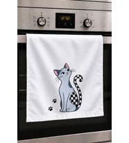 Valerine Life El Kurulama Havlusu 30x50cm Mutfak, Fırın için Pamuklu Emici Mavi Mırmır